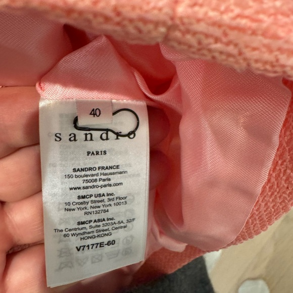 Sandro Coral Textured Zip-Up Jacket - Picture 10 of 10